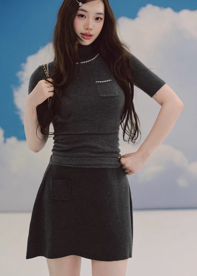 Hazel Layer Slim Knit Top Main Image