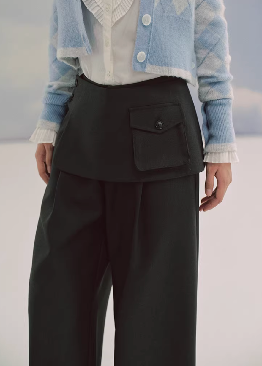 Modular Line Skirt-Pant Ensemble