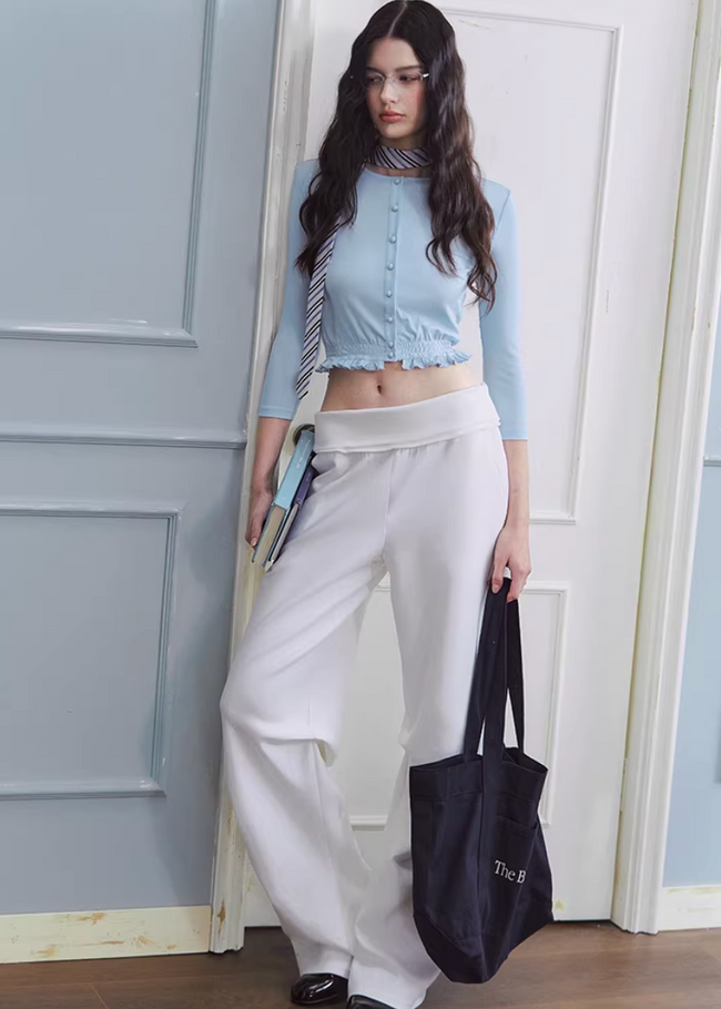Ivory Ease Straight Slacks Main Image