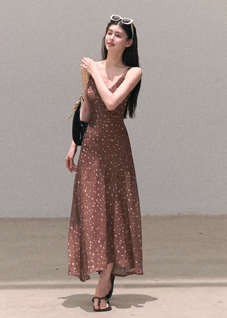 Soft Dot Flow Camisole Dress