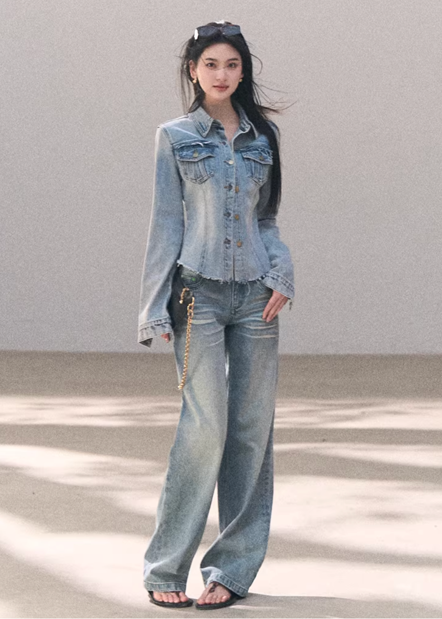 Sunny Wash Denim Shirt Jacket