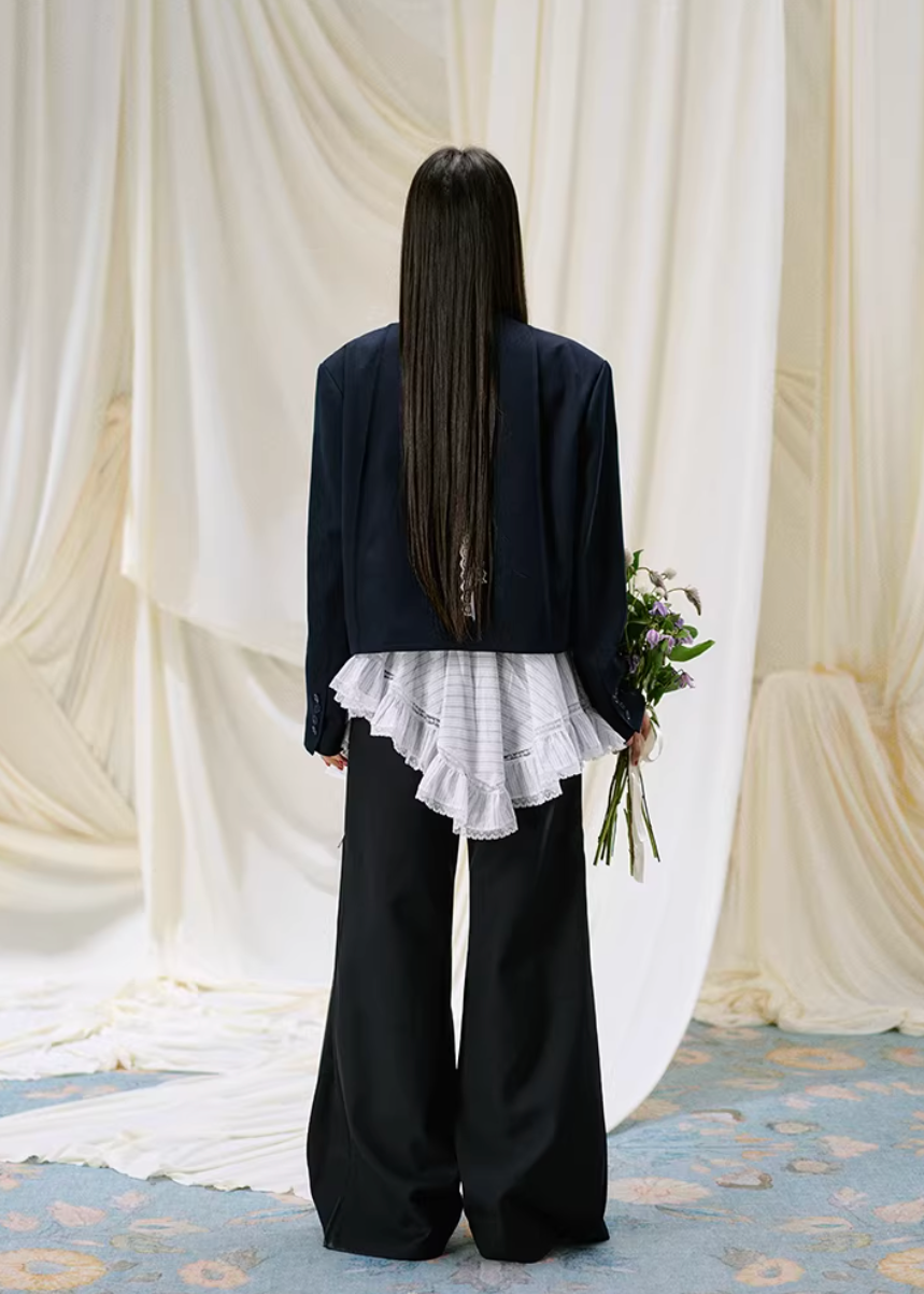 Midnight Veil Patchwork Blazer