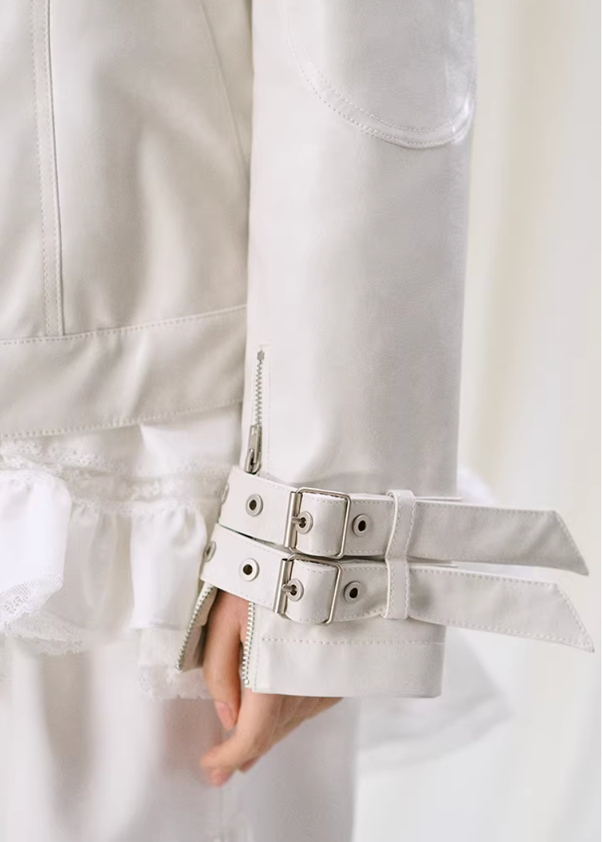 Ivory Vintage Rider Jacket