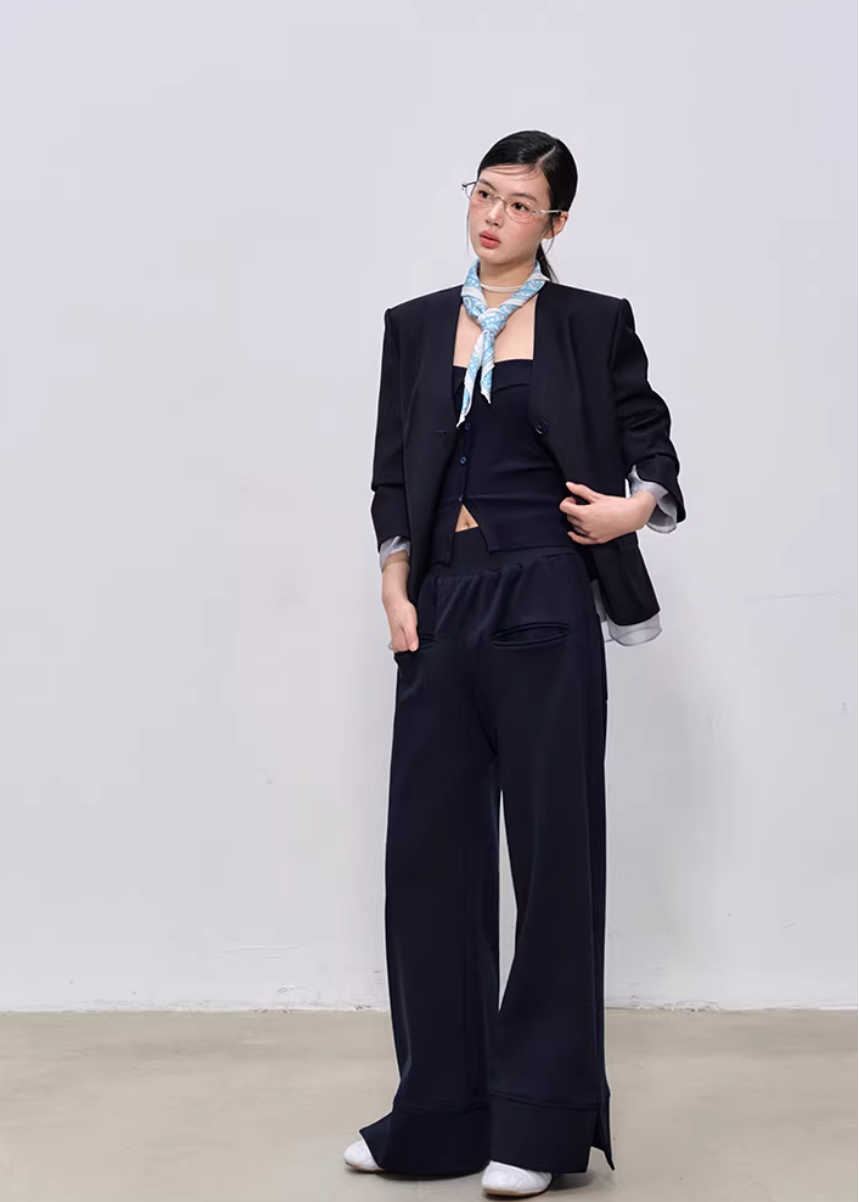 Midnight Tailored Shorts Set