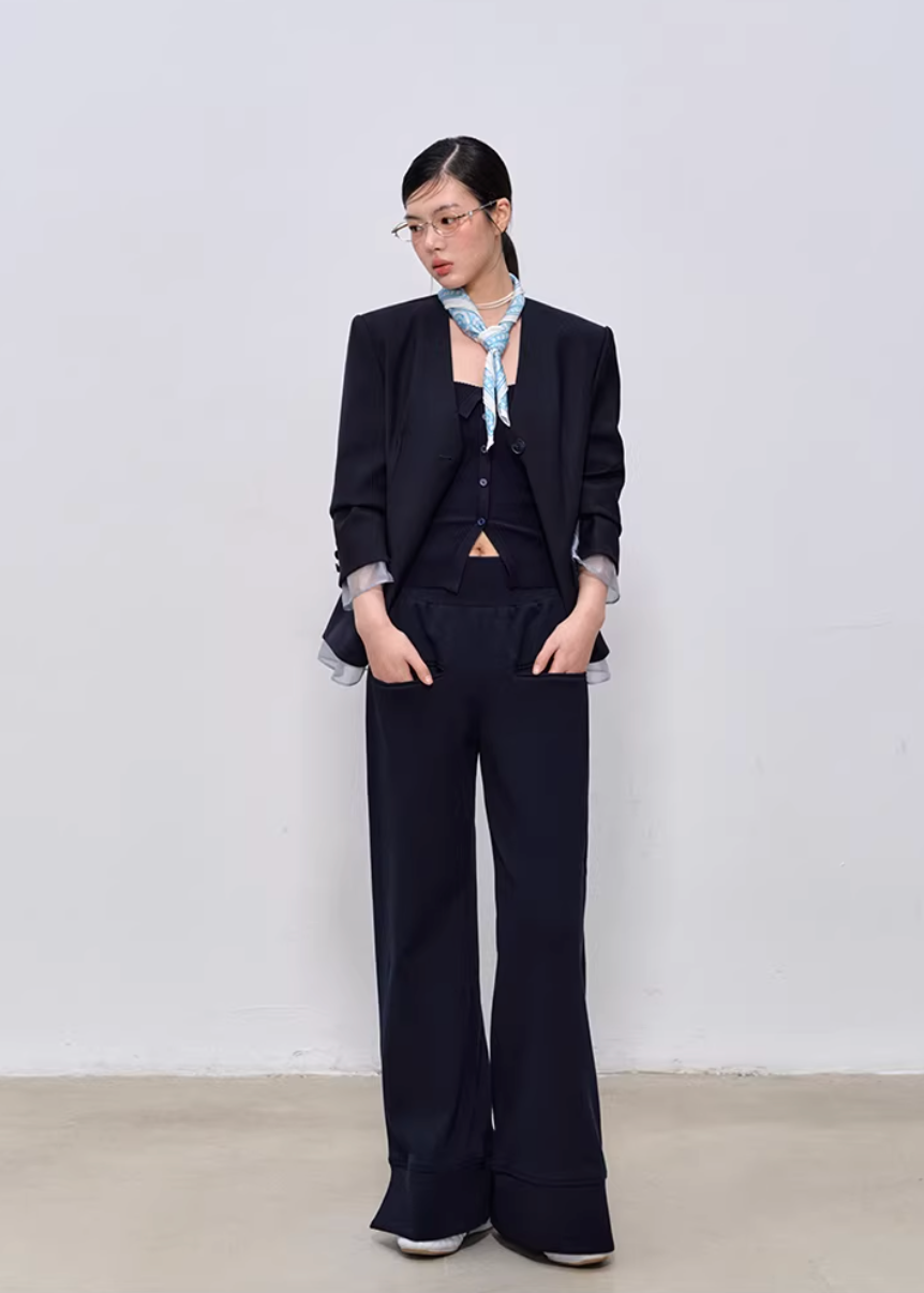 Midnight Tailored Shorts Set