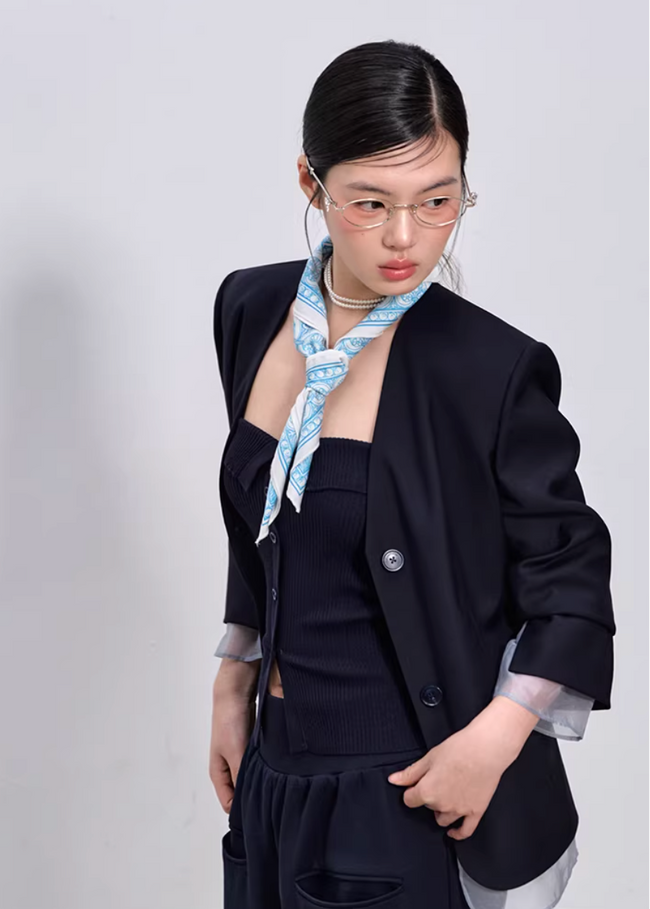 Midnight Tailored Shorts Set Main Image