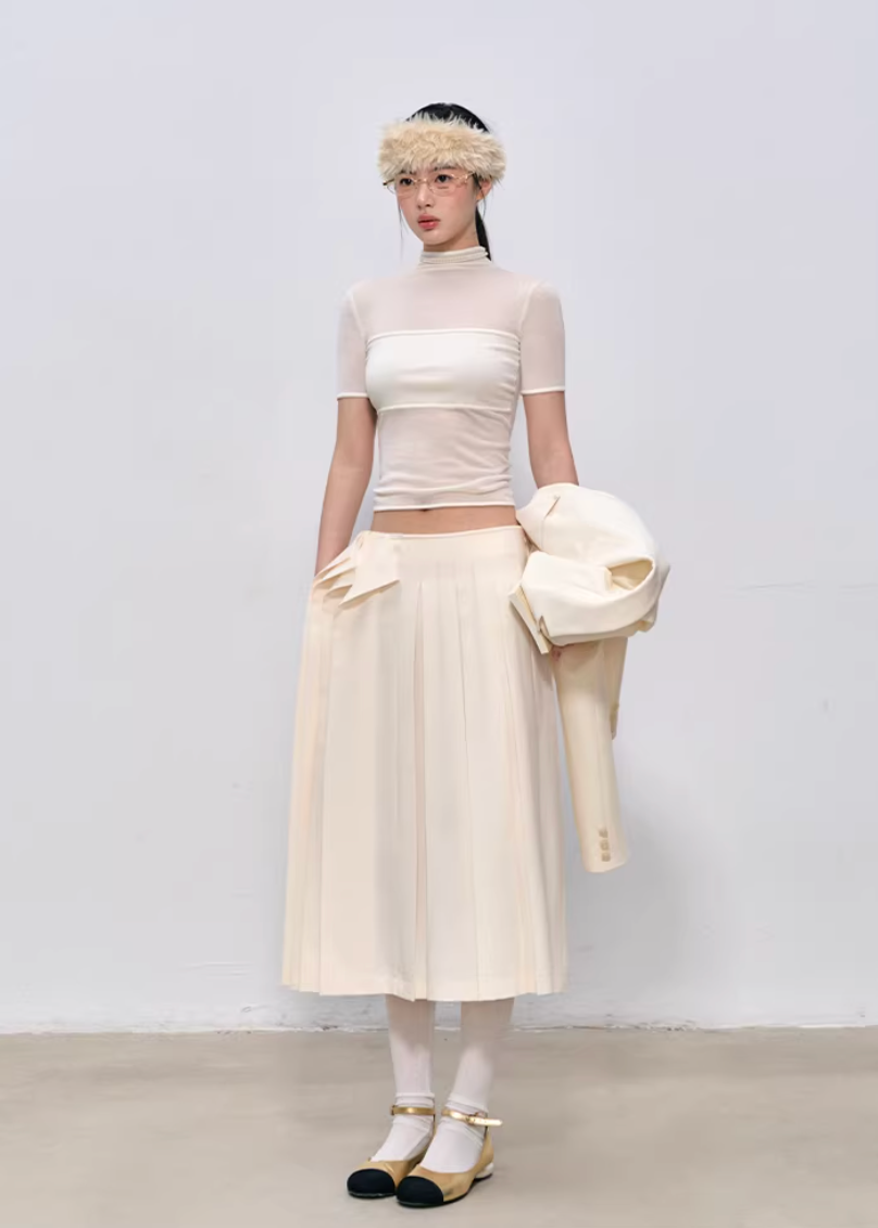 Soft Veil High-Neck Tee
