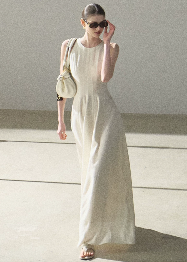 Flowing River Linen Dress Main Image