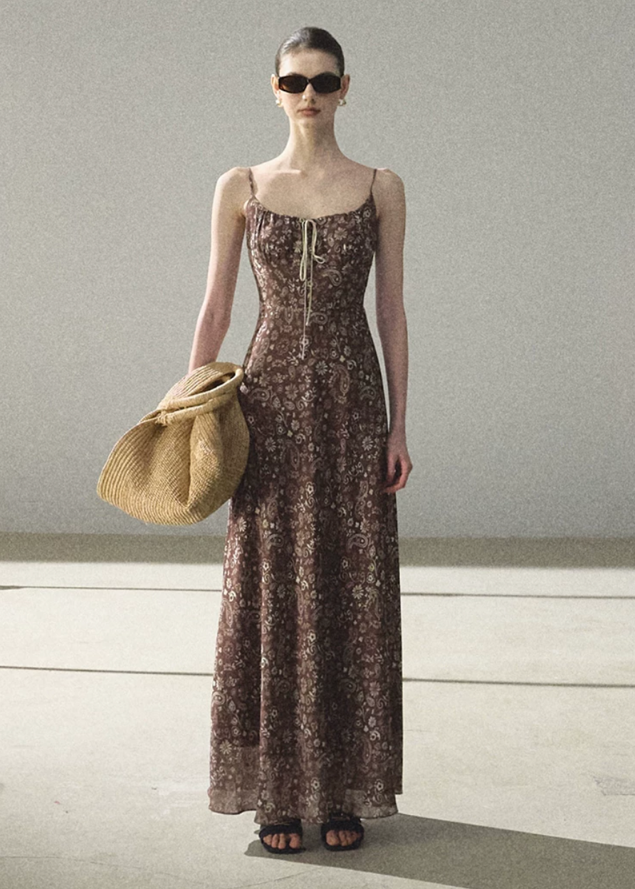 Sun Veil Floral Camisole Dress