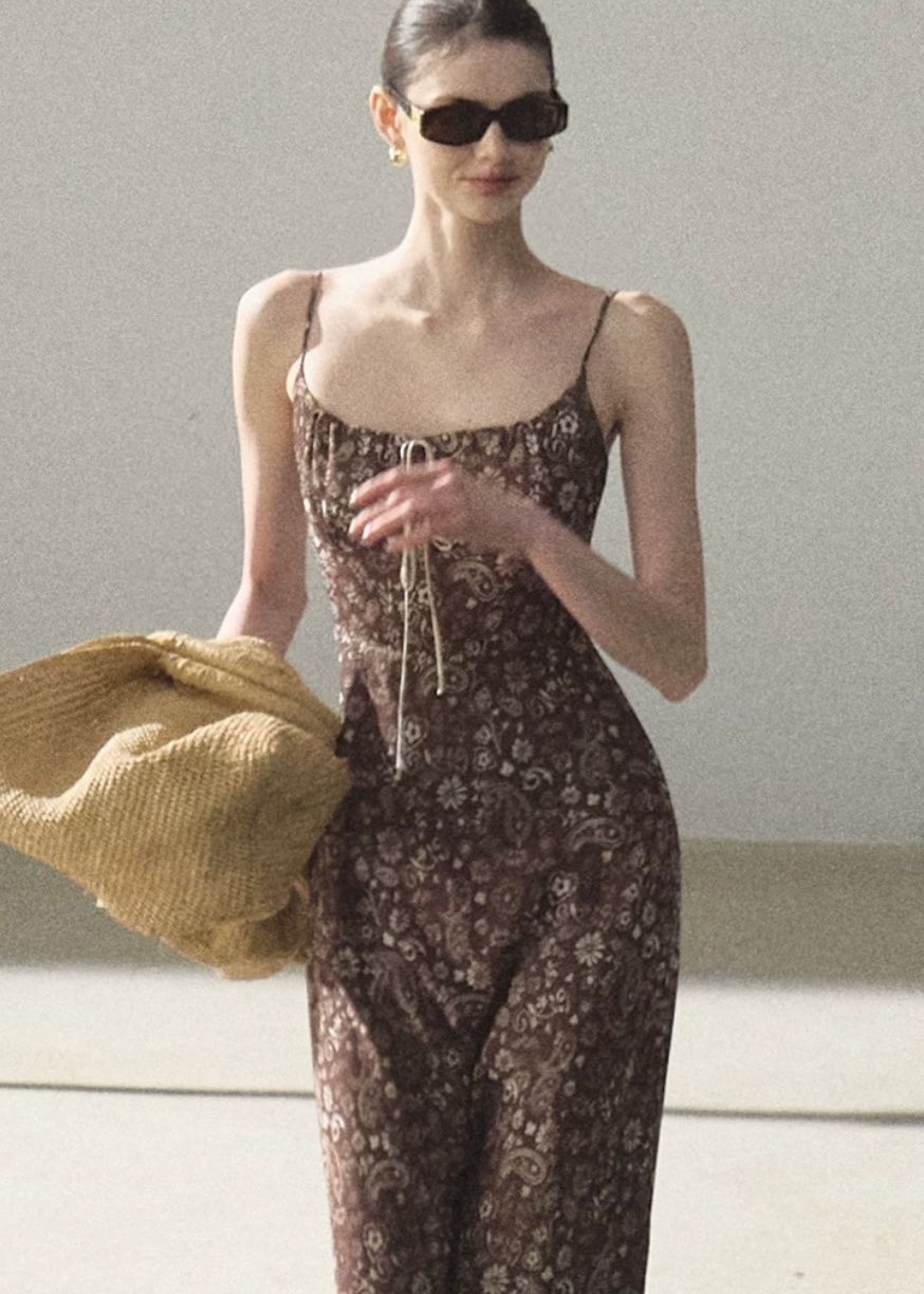 Sun Veil Floral Camisole Dress