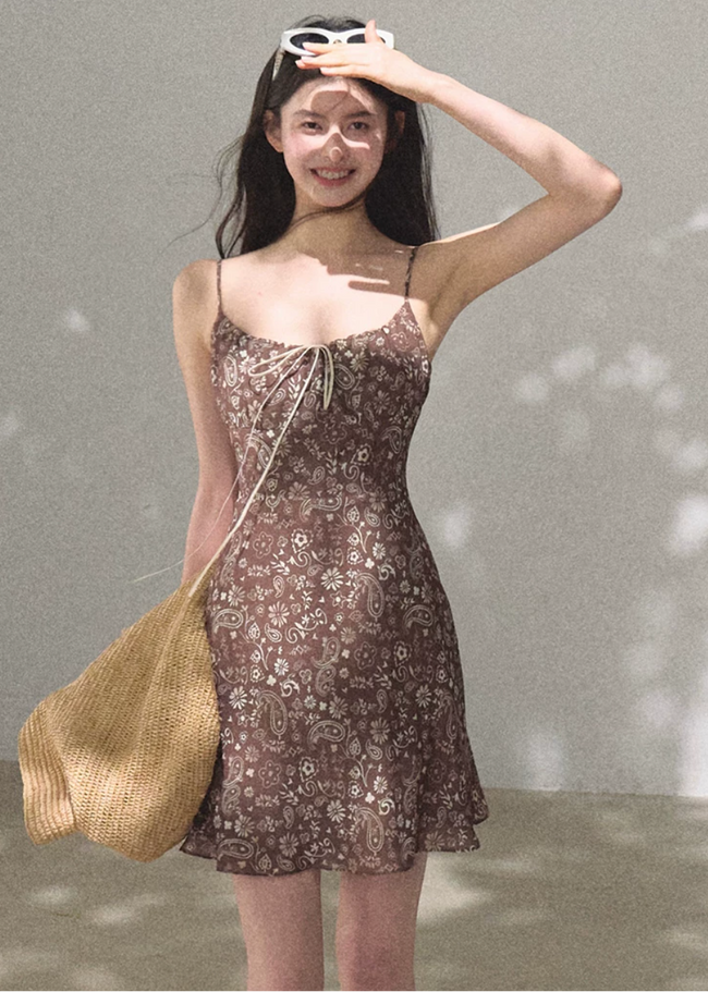 Sun Veil Floral Camisole Dress Hover Image
