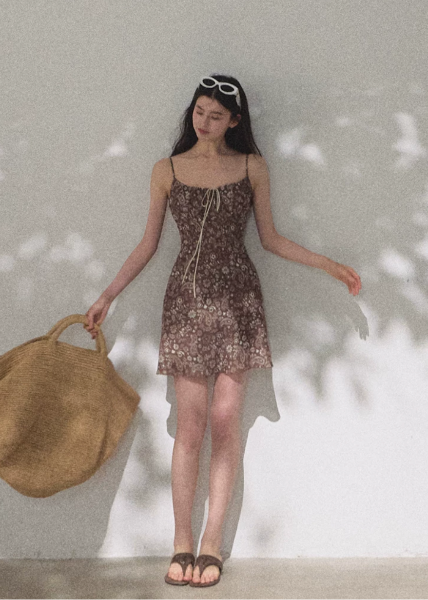 Sun Veil Floral Camisole Dress