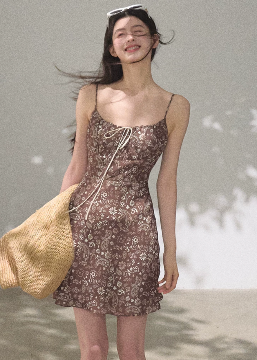 Sun Veil Floral Camisole Dress