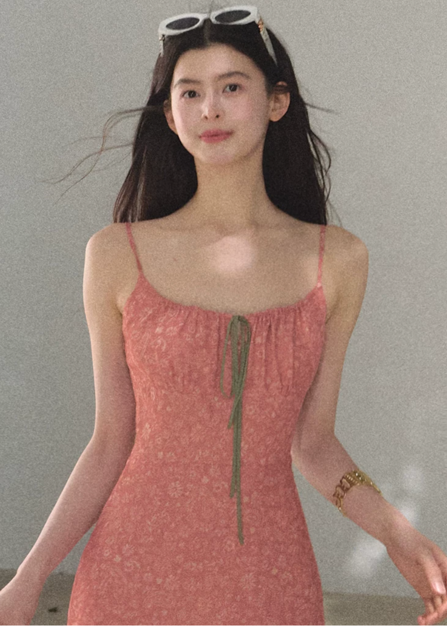 Sun Veil Floral Camisole Dress