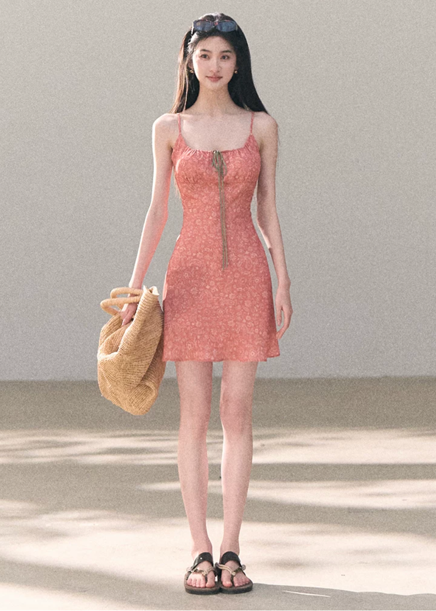 Sun Veil Floral Camisole Dress