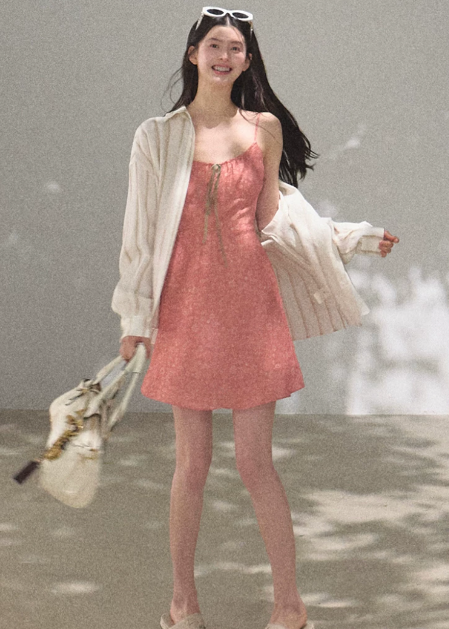 Sun Veil Floral Camisole Dress