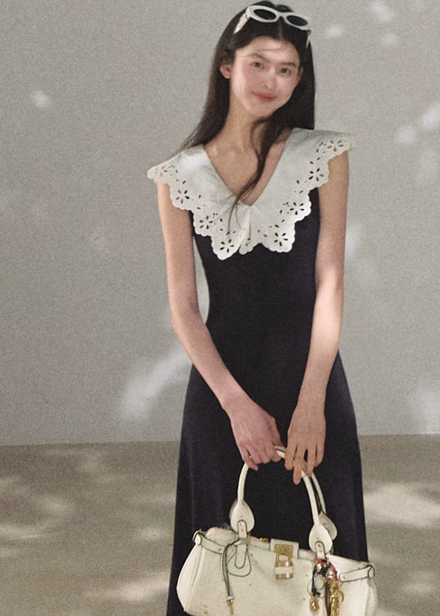 Soft Shadow Cotton Dress