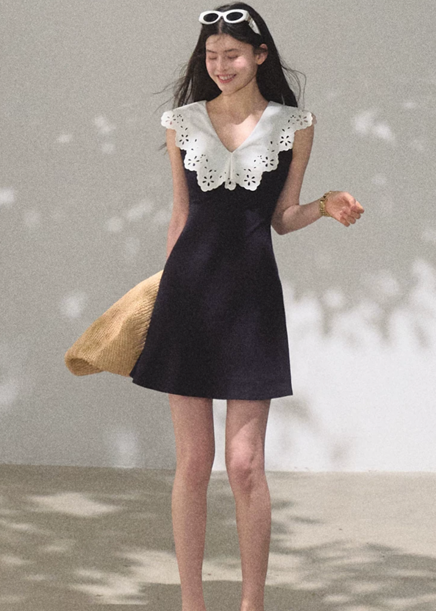 Soft Shadow Cotton Dress