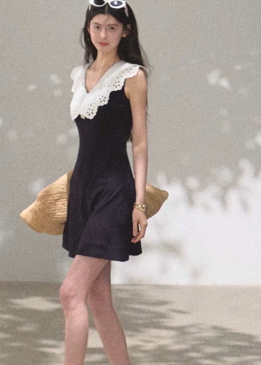 Soft Shadow Cotton Dress