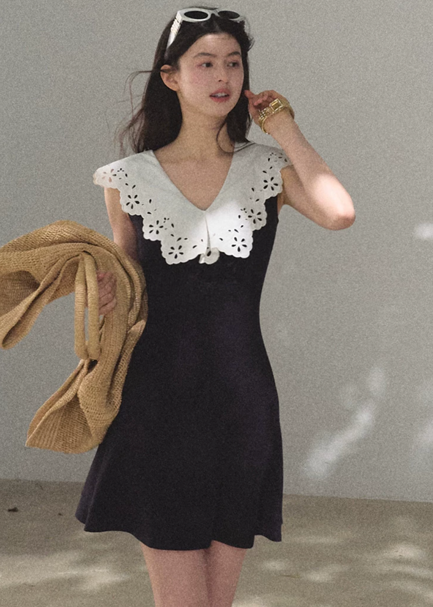 Soft Shadow Cotton Dress