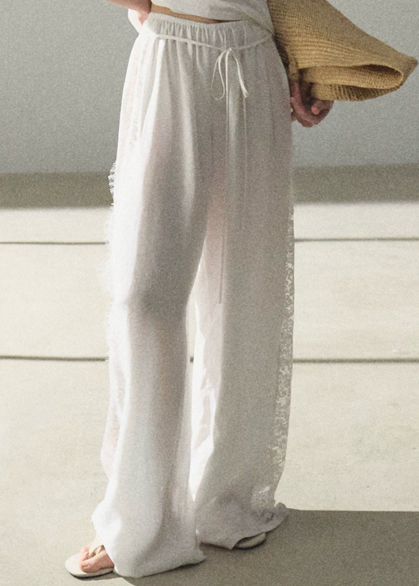 Hidden Bloom Lace Pants