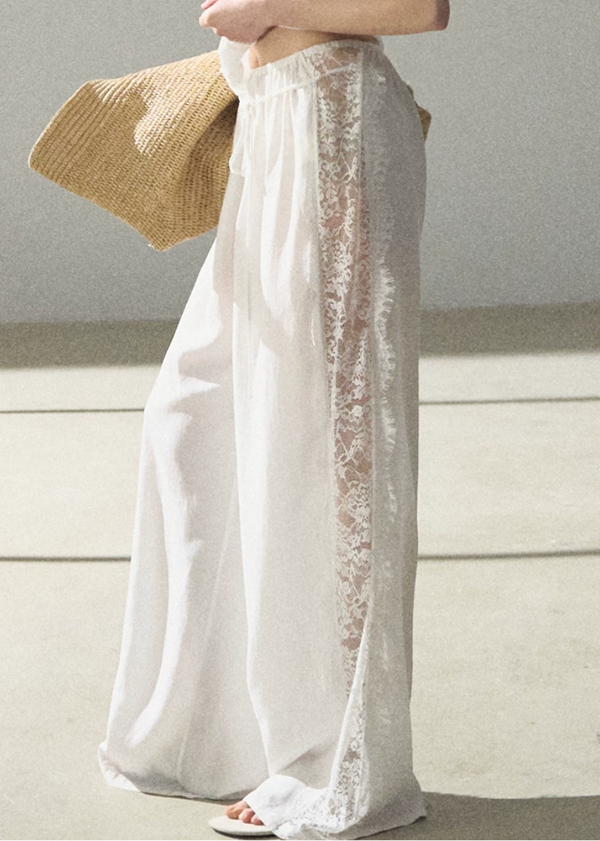 Hidden Bloom Lace Pants