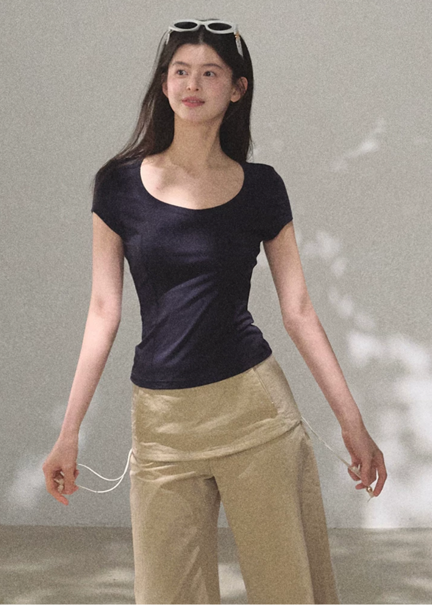 Bright Line U-Neck Tee