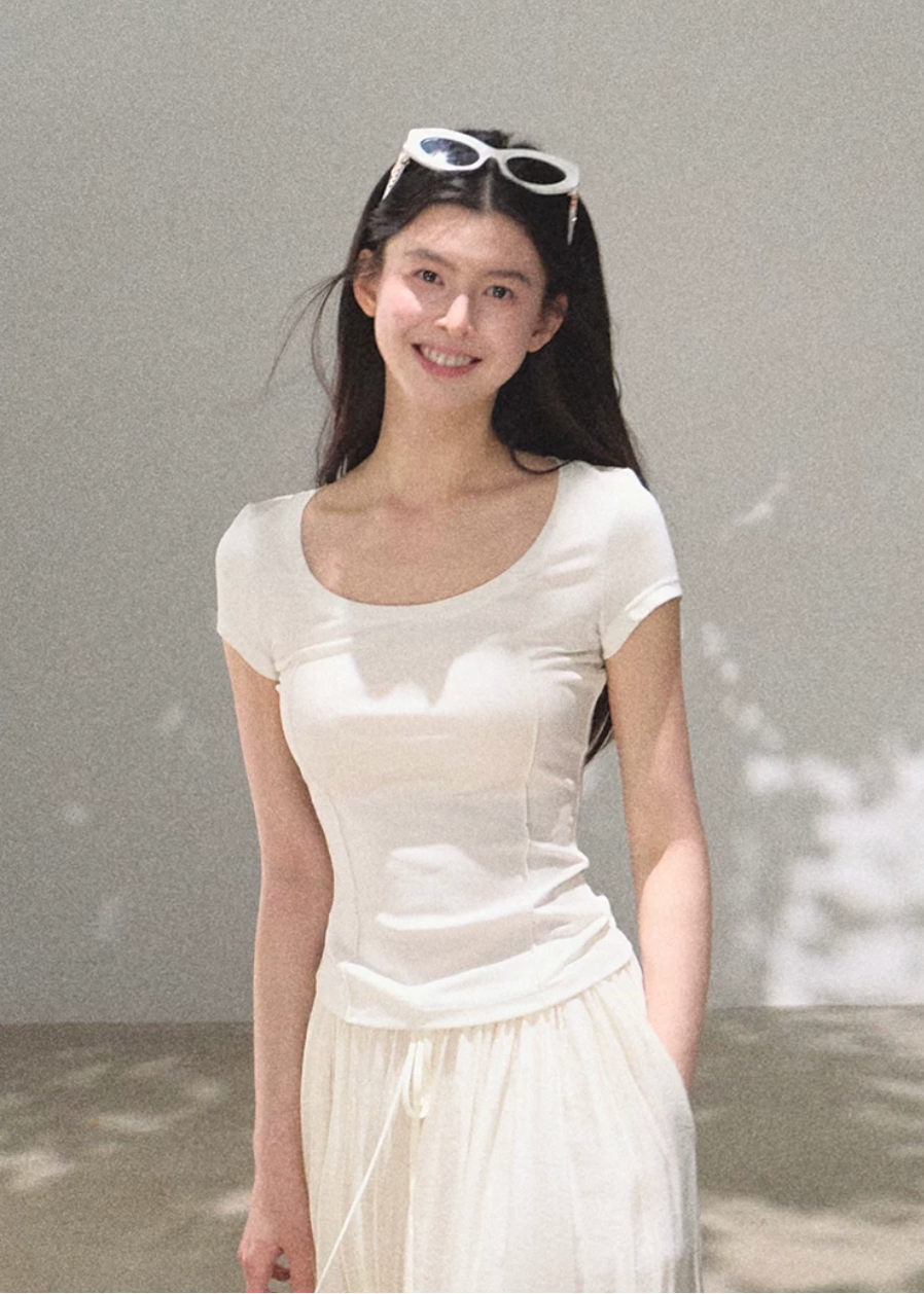 Bright Line U-Neck Tee