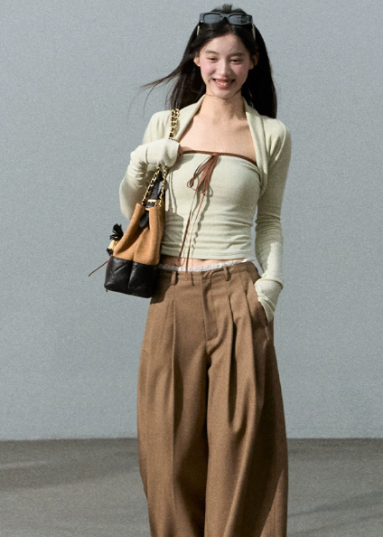Embroidered Lace Wide-Leg Pants