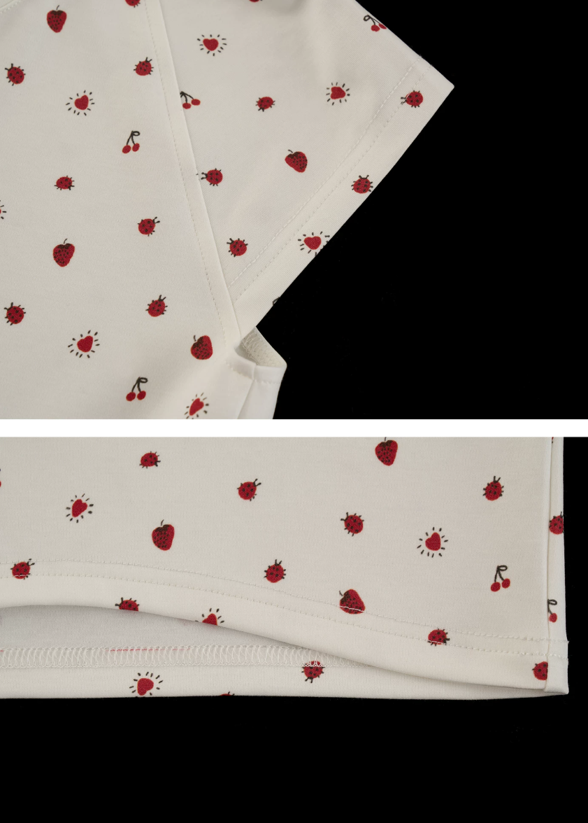 Strawberry Pop Crop Tee