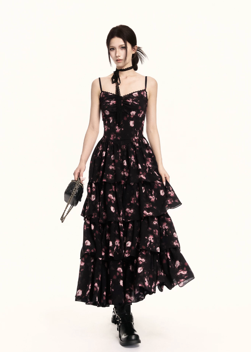 Tiered Floral Maxi Dress