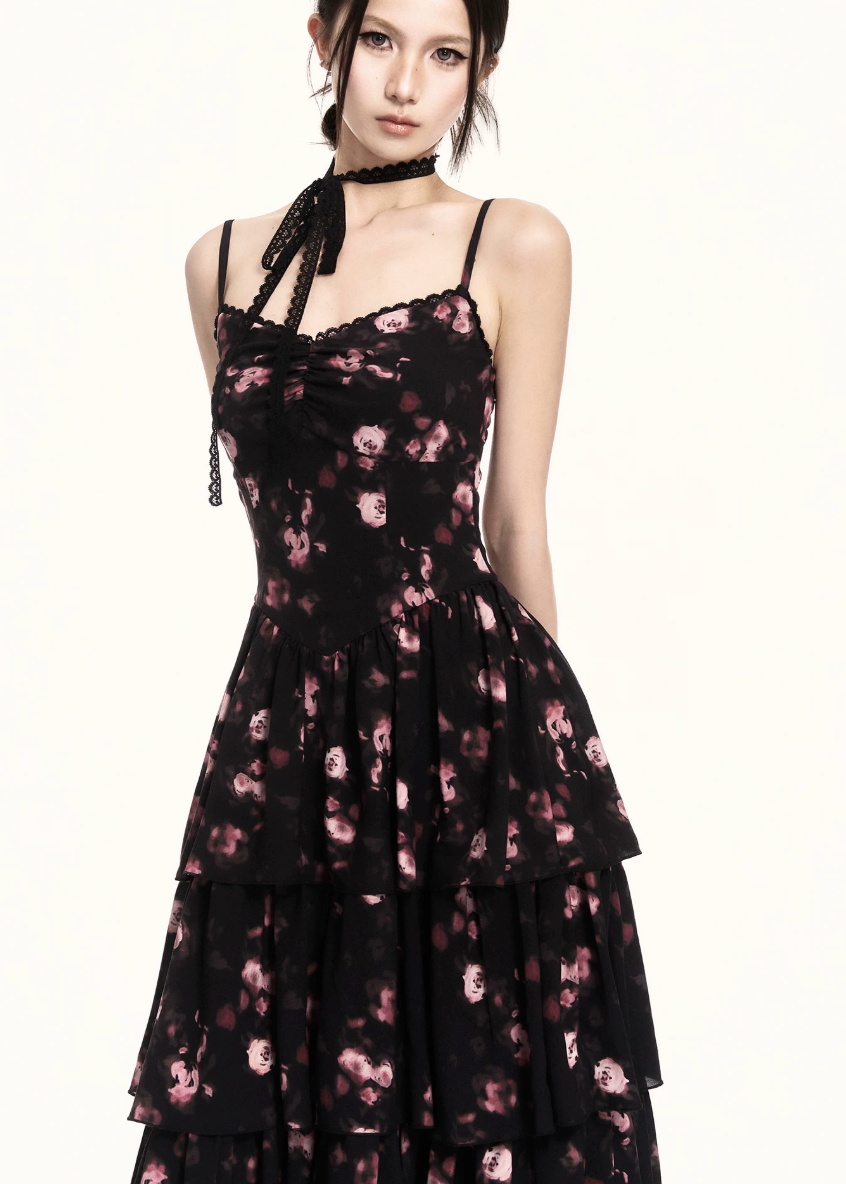 Tiered Floral Maxi Dress