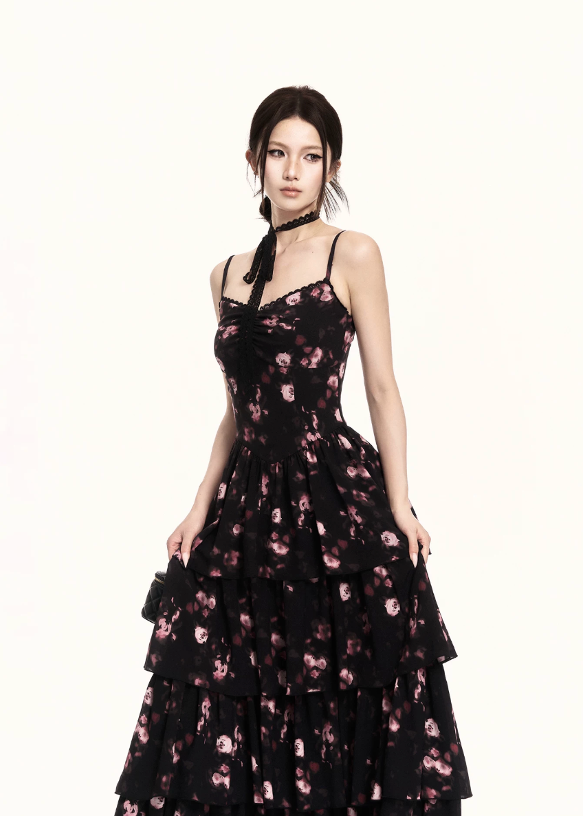 Tiered Floral Maxi Dress