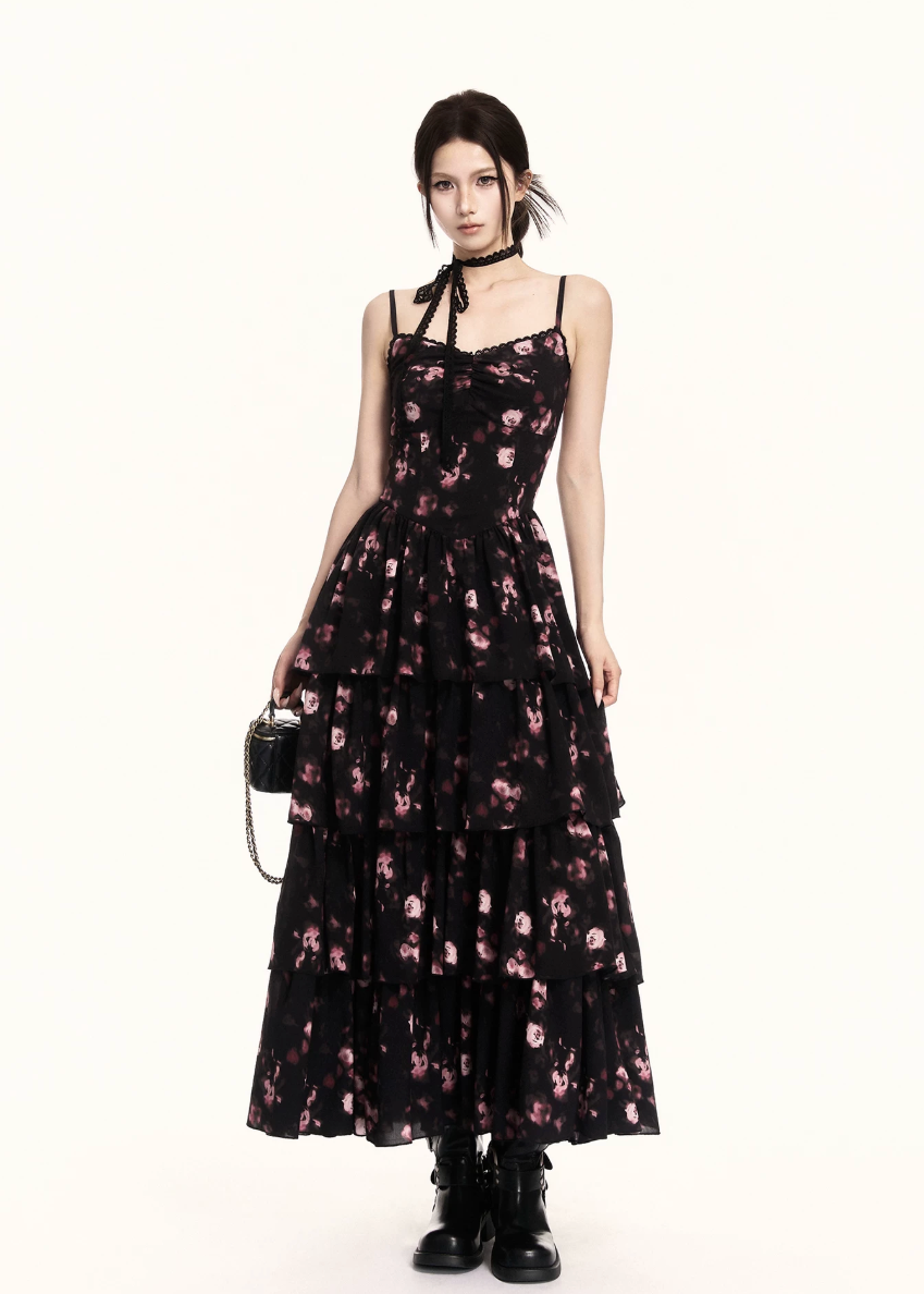 Tiered Floral Maxi Dress