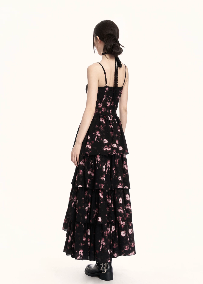 Tiered Floral Maxi Dress