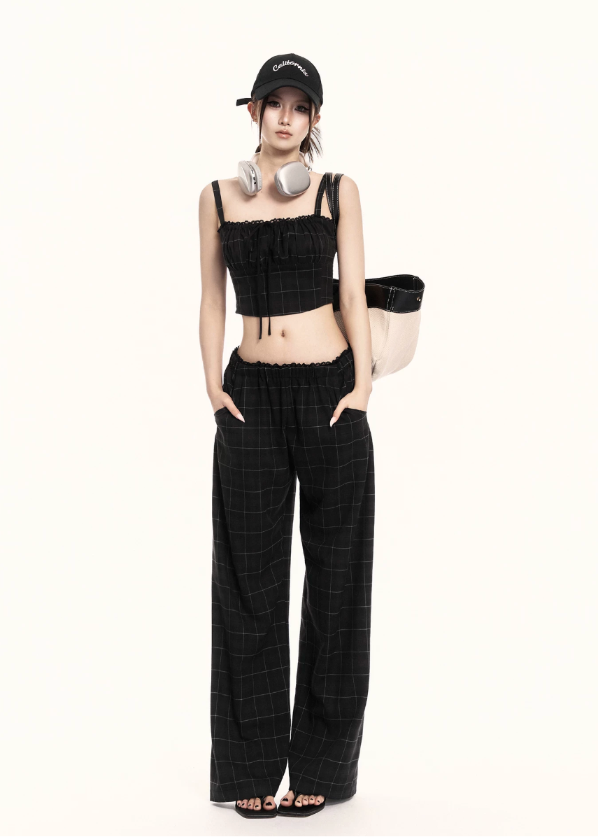 Precision Plaid Two-Piece Set