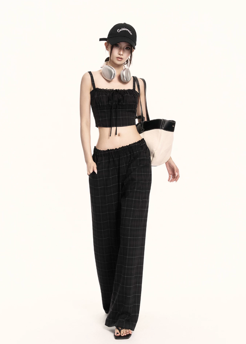 Precision Plaid Two-Piece Set