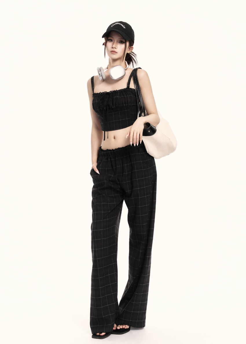 Precision Plaid Two-Piece Set