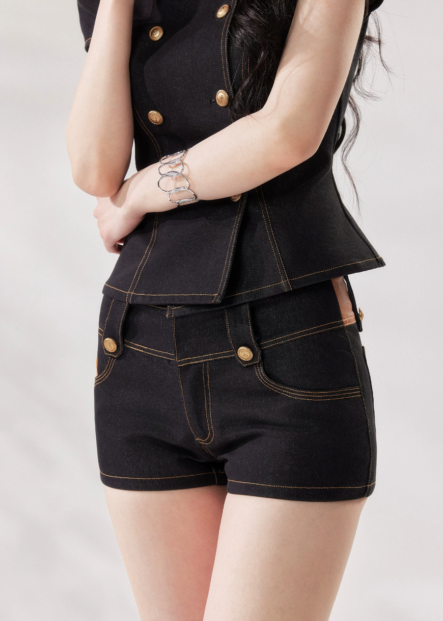 Noir Structured Denim Set
