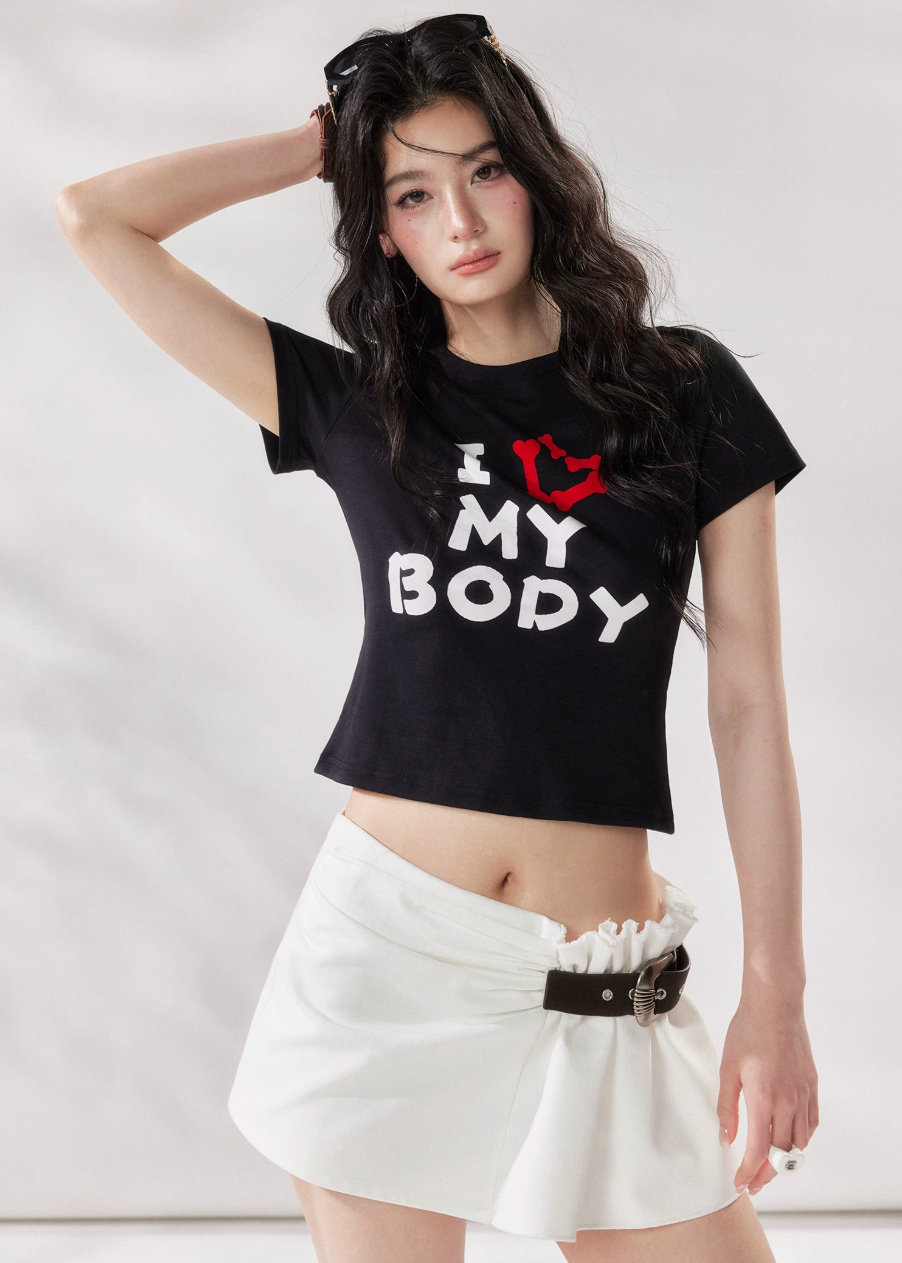 I Love My Body Cropped Tee