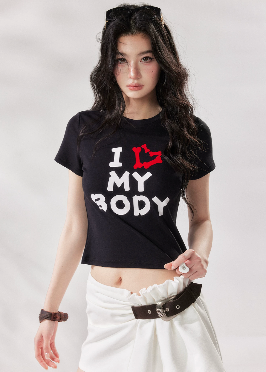 I Love My Body Cropped Tee
