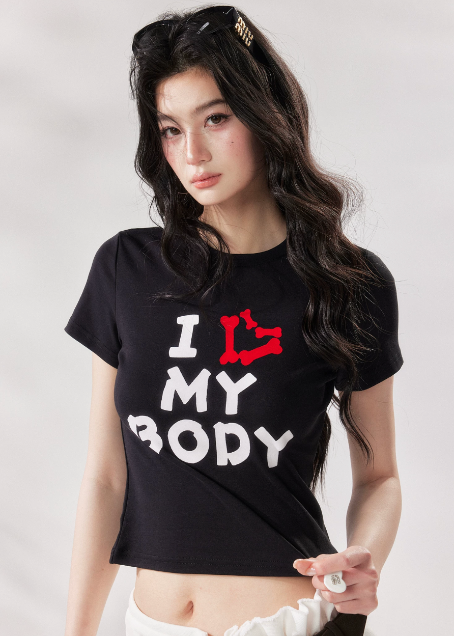 I Love My Body Cropped Tee