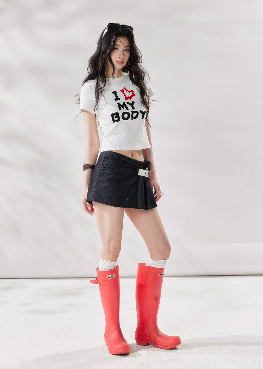 I Love My Body Cropped Tee