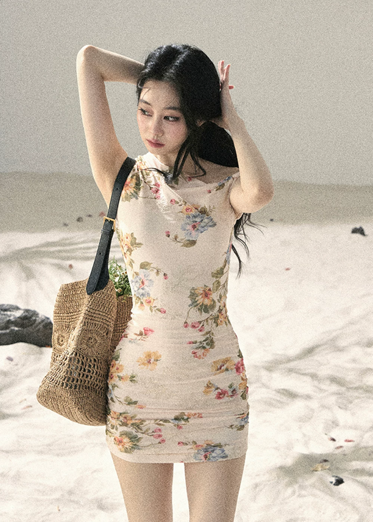 Blooming Whisper Floral Mesh Dress