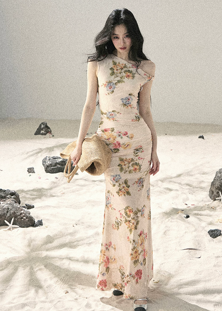 Blooming Whisper Floral Mesh Dress