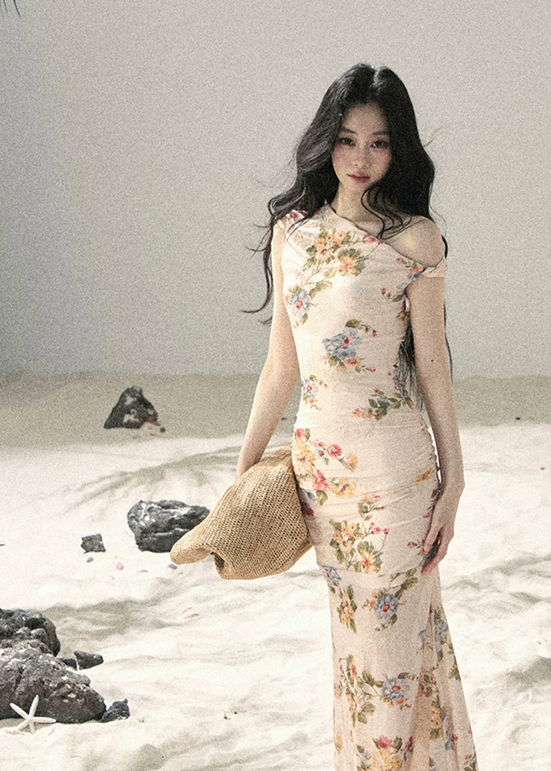 Blooming Whisper Floral Mesh Dress
