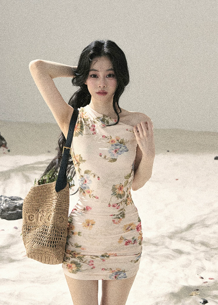 Blooming Whisper Floral Mesh Dress
