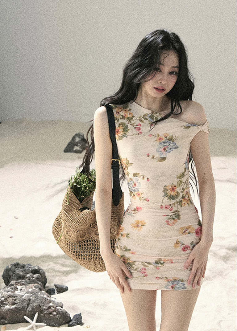 Blooming Whisper Floral Mesh Dress