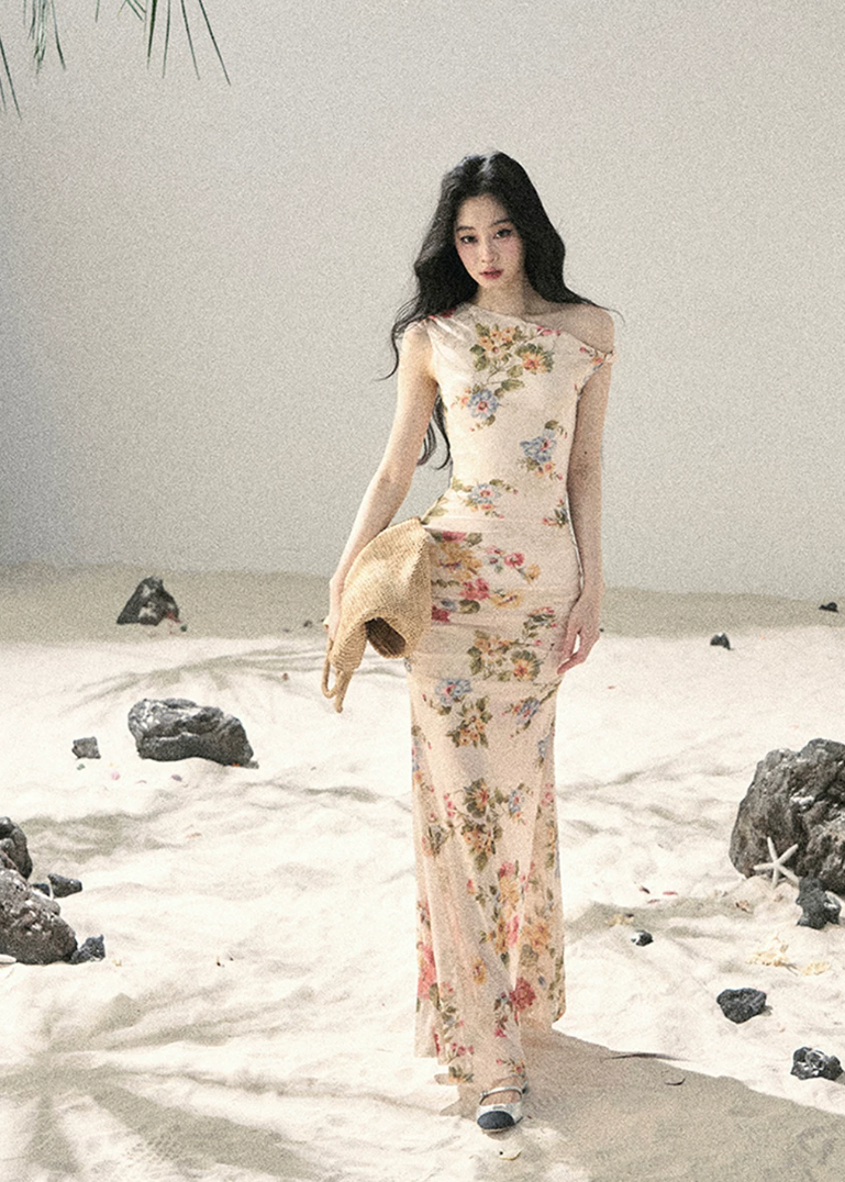 Blooming Whisper Floral Mesh Dress