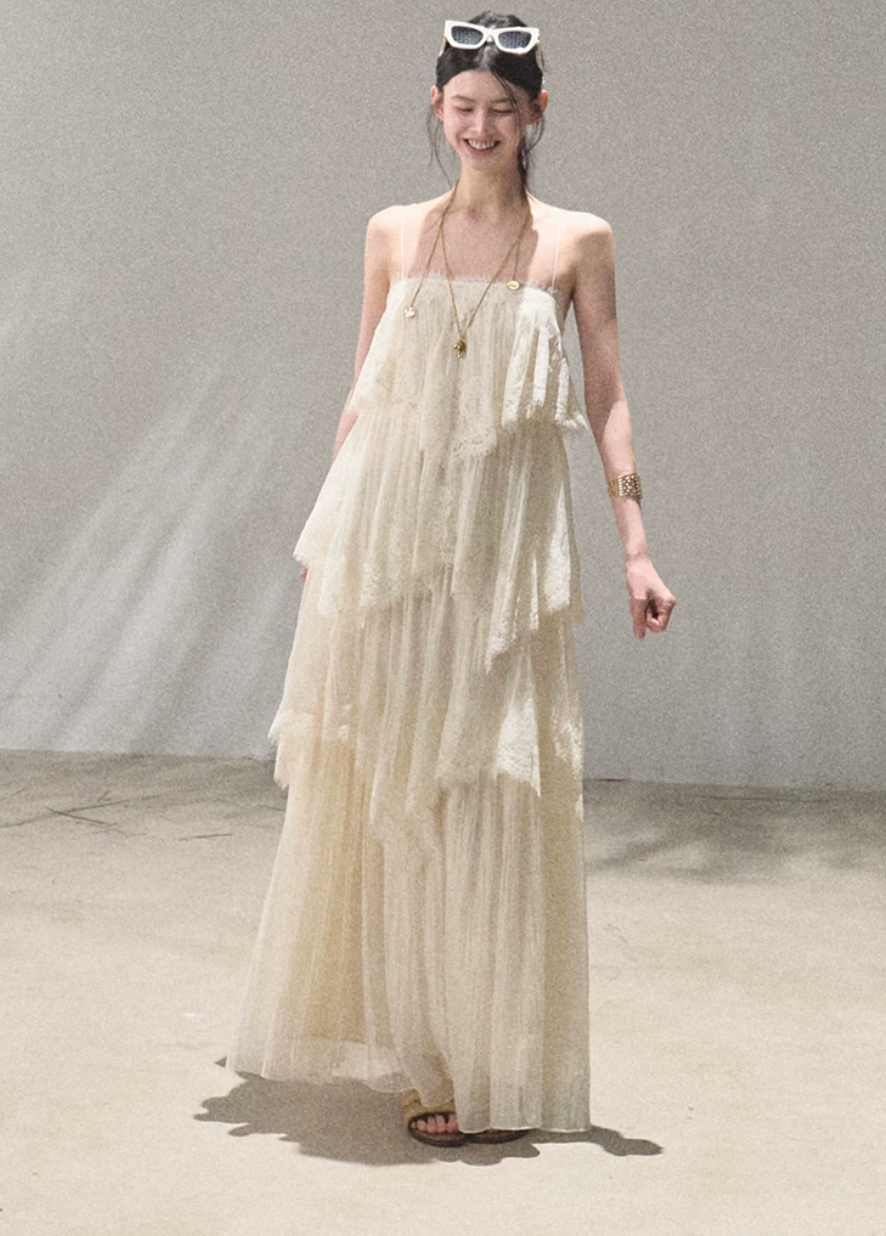 Heartbeat of the Tree Lace Tiered Dress